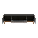 Ver mais imagens de Rack Kappesberg 3 Portas Preto Fosco/chumbo 180cm