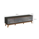 Ver imagem 3 de Rack Kappesberg 3 Portas Preto Fosco/chumbo 180cm
