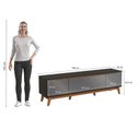 Ver imagem 4 de Rack Kappesberg 3 Portas Preto Fosco/chumbo 180cm