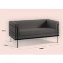 Ver imagem 2 de Sofá 2 Lugares Le Corbusier 