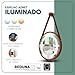 Ver mais imagens de Espelho Redondo 40cm Iluminado 3 Leds Touch Screen com Alça Costurada - Cobre Alça Caramelo