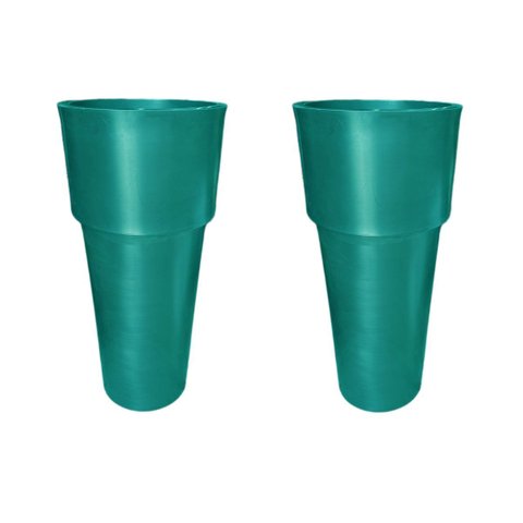 Kit 2 Vaso Plantar Lux 65x30 Decoração Hall Entrada Jardim Design Elegante