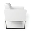 Ver imagem 7 de Kit 2 Poltronas Base Industrial Preto Marisa Corano Branco D03 - D'Rossi