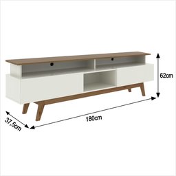 Rack com Painel Ripado para Tv até 70 Polegadas 2 Gavetas Grécia 180cm - 4