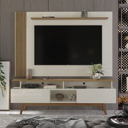 Rack com Painel Ripado para Tv até 70 Polegadas 2 Gavetas Grécia 180cm - 5