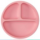 Ver imagem 6 de Prato de Silicone Bebe Alimentação Infantil +6 Meses c/ Ventosas 3 Divisórias Rosa Buba Prato - Prat