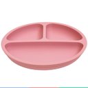 Ver imagem 5 de Prato de Silicone Bebe Alimentação Infantil +6 Meses c/ Ventosas 3 Divisórias Rosa Buba Prato - Prat