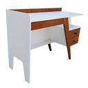 Ver imagem 7 de Escrivaninha 3 Gavetas Skrive - Amêndoa Branco