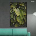 Ver imagem 2 de Quadro Decorativo - Folhas Tropicais Verde Flnt098 - Tela Canvas - 60x40cm