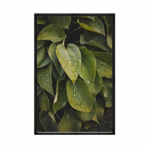 Quadro Decorativo - Folhas Tropicais Verde Flnt098 - Tela Canvas - 60x40cm