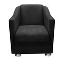 Ver imagem 7 de Poltrona Decorativa Tilla para Sala e Escritório Suede Preto