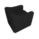 Ver imagem 3 de Poltrona Decorativa Tilla para Sala e Escritório Suede Preto