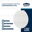 Ver imagem 2 de Assento Vaso Sanitário Deca Oval Convencional Plus Smart Depot Fechamento Soft Close Branco