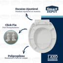 Ver imagem 5 de Assento Vaso Sanitário Deca Oval Convencional Plus Smart Depot Fechamento Soft Close Branco