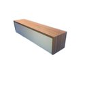 Ver imagem 3 de Aparador Suspenso com Gaveta Freijó com Branco 80x20x20