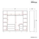 Ver imagem 6 de Guarda Roupa Casal Mercure 6 Portas 6 Gavetas Cinamomo – Móveis Albatroz