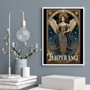 Ver imagem 2 de Quadro Carta Tarot Vintage - Temperança 33x24cm:moldura Preta