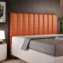 Ver imagem 1 de Cabeceira Cama Box Casal King 195 cm Dália W01 Courissimo Camel - Lyam Decor