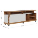 Ver imagem 7 de Rack Bancada Jurerê 1.8 com Painel Suspenso Extensivo Leme Freijó Off White Matte - Colibri