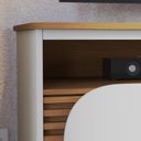 Ver imagem 5 de Rack Bancada Jurerê 1.8 com Painel Suspenso Extensivo Leme Freijó Off White Matte - Colibri