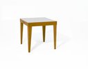 Ver imagem 1 de Mesa De Jantar Extensível 0.80 a 1.20 Com Vidro Pés Madeira Tock:IMBUIA/OFF WHITE