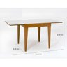 Mesa De Jantar Extensível 0.80 a 1.20 Com Vidro Pés Madeira Tock:IMBUIA/OFF WHITE - 4