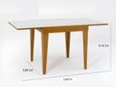 Ver imagem 4 de Mesa De Jantar Extensível 0.80 a 1.20 Com Vidro Pés Madeira Tock:IMBUIA/OFF WHITE
