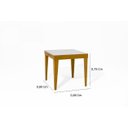 Ver imagem 3 de Mesa De Jantar Extensível 0.80 a 1.20 Com Vidro Pés Madeira Tock:IMBUIA/OFF WHITE