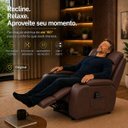 Ver imagem 5 de Cadeira Poltrona do Papai Elétrica Reclinável Austin Massagem e Aquecimento com Porta Copos Entrada