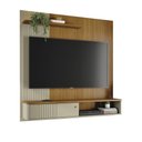 Ver imagem 1 de Painel Tv 65 Pol 161cm Bancada Suspensa para Sala Dorema Cumaru/opala M20 - D’Rossi