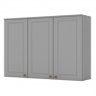 Armário Aéreo 3 portas 120cm Americana Cinza - Móveis Henn - 2