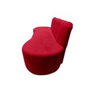 Ver imagem 6 de Sofá 3 Lugares Orgânico Curvo Madrid 180cm Veludo Vermelho
