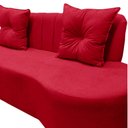 Ver mais imagens de Sofá 3 Lugares Orgânico Curvo Madrid 180cm Veludo Vermelho