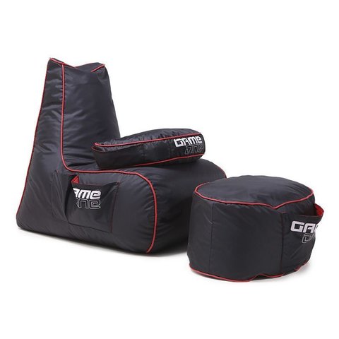 Kit Puff Gamer Pro Game One - Pufe 3 em 1 com Almofada + Apoio para Os Pés | Tecido Impermeável