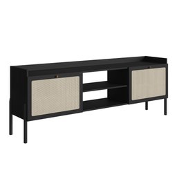 Rack 2 Portas 183cm Palhinha Pé Madeira 27930 Oslo Artesano - Nero/preto - 2