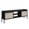 Rack 2 Portas 183cm Palhinha Pé Madeira 27930 Oslo Artesano - Nero/preto - 2