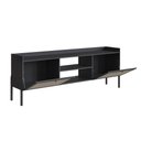 Ver imagem 4 de Rack 2 Portas 183cm Palhinha Pé Madeira 27930 Oslo Artesano - Nero/preto
