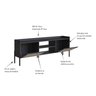 Rack 2 Portas 183cm Palhinha Pé Madeira 27930 Oslo Artesano - Nero/preto - 7