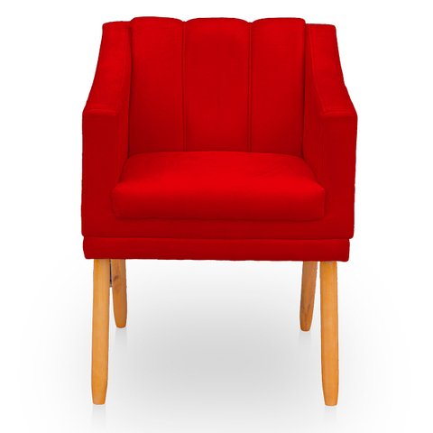 Poltrona Cadeira para Sala Confortável e Moderna Mila Suede