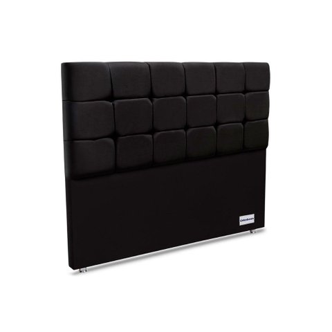 Cabeceira Cama Box Estofada Piave Veluto Queen - Suede Preto - Ortobom