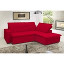 Ver imagem 1 de Sofá Istambul 2.60x1.90m Retrátil e Reclinável com Chaise - Vermelho