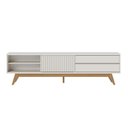 Ver imagem 2 de Rack Bancada Veneza Off White Matte com Mesa de Centro Jeri Off White Freijó - Colibri