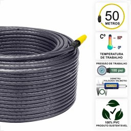 Mangueira de Jardim 50m Slim com Esguicho Reforçada Flexível:cinza Escuro - 2