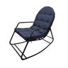 Cadeira Balanço Sossego Almofada Impermeável Pés C/ Proteção:azul Marinho Noite - 6