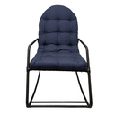 Ver imagem 3 de Cadeira Balanço Sossego Almofada Impermeável Pés C/ Proteção:azul Marinho Noite