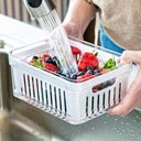 Ver imagem 3 de Organizador de Alimentos para Geladeira Clear Fresh com Cesto ou 2,2l