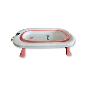 Banheira Dobravel com Termometro Splash Rosa - Papassear Baby