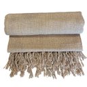 Ver imagem 2 de Manta em Algodão 1,40 X 2,30 Mesclado Caramelo/cru