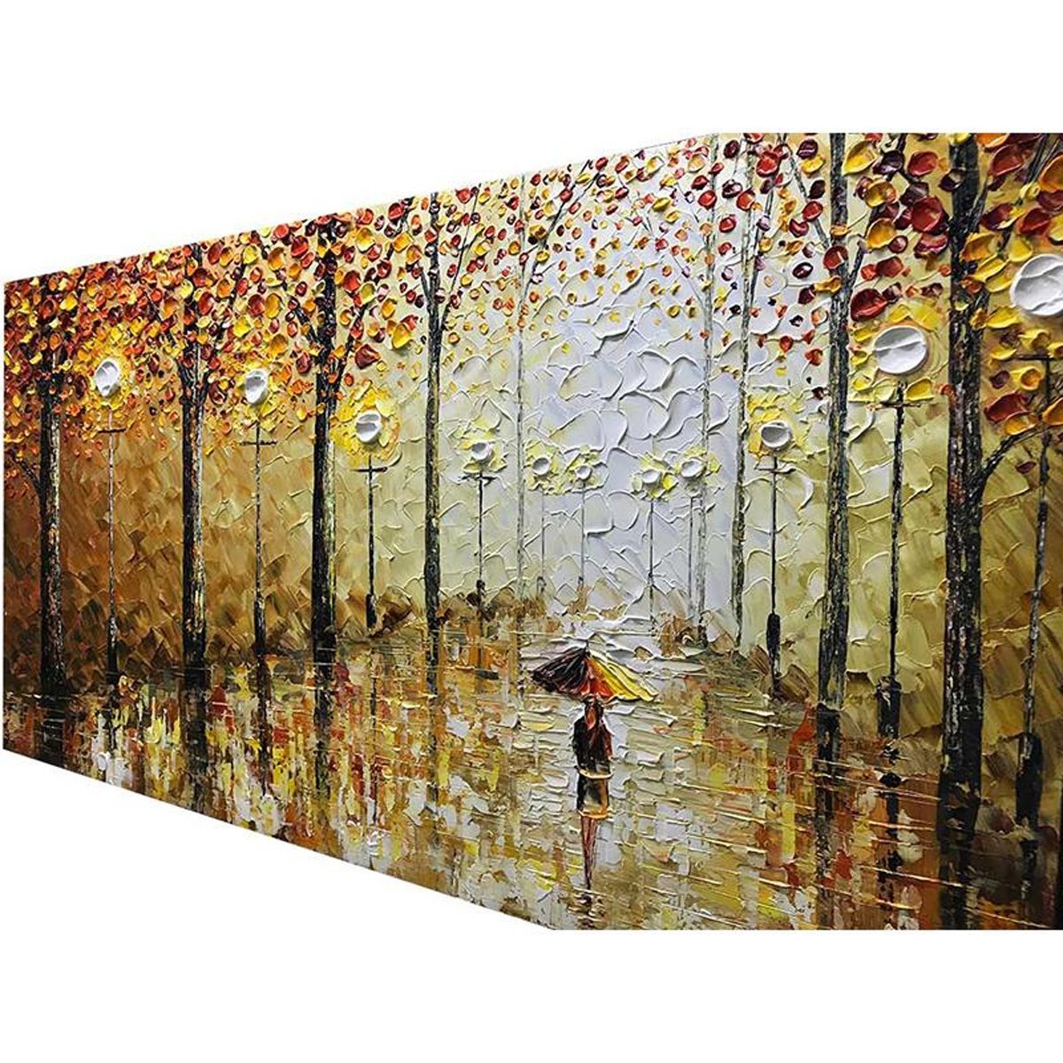 Quadro Decorativo Sala de Estar Pintura Caminhando na Rua