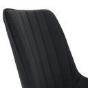 Ver imagem 2 de Kit 2 Cadeiras de Cozinha Sala Jantar Taina Chicago Preta Assento Estofado Design Anatômico Moderno